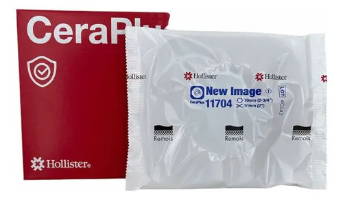 11704 barrera cutánea para ostomía en sistema de 2 piezas soft. convex marco adhesivo. 5 piezas 51 mm con aro flotante de 70 mm