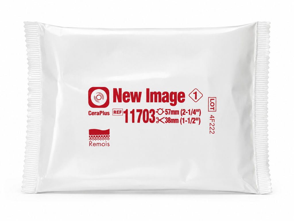 11703 Barrera cutánea para ostomía en sistema de 2 piezas . 5 piezas 38 mm con aro flotante de 57mm