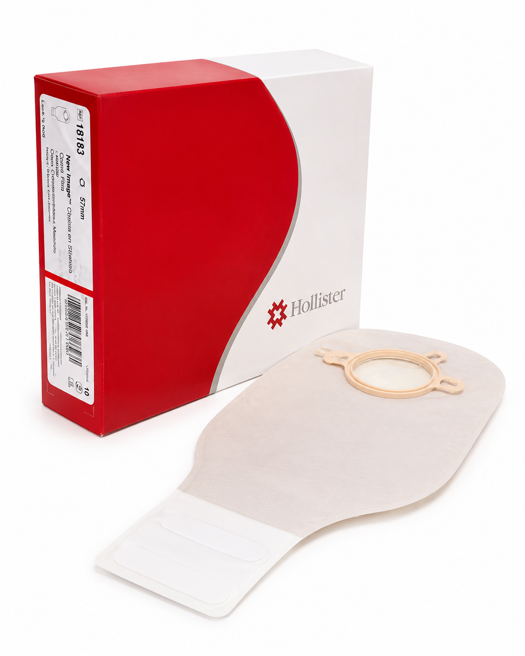 18183 New image Bolsa drenable para Ostomía de 2 piezas Opaca filtro, aro 57mm. 10 piezas