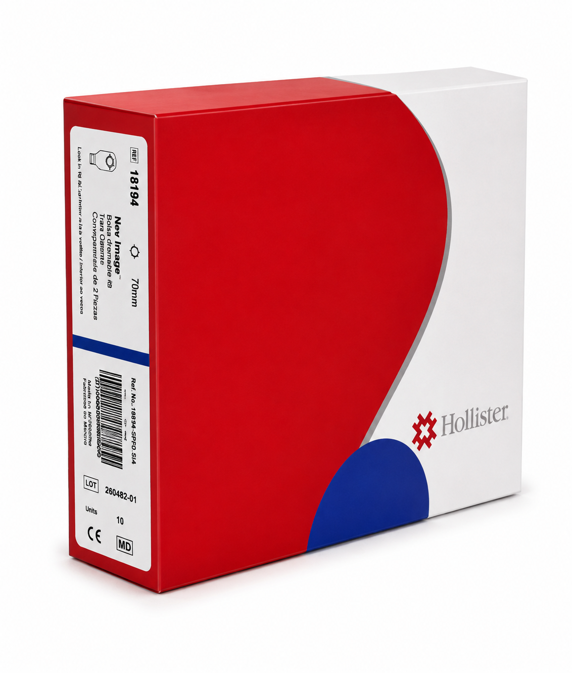18194 bolsa drenable para ostomía de 2 piezas transparente, filtro. 10 piezas 70 mm