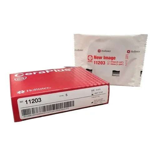 11203 barrera cutánea para ostomía en sistema de 2 piezas marco adhesivo . 5 piezas 57mm 4mm